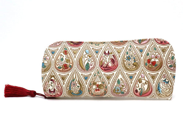 Flowers and Cats (Rose) Eyeglasses Case