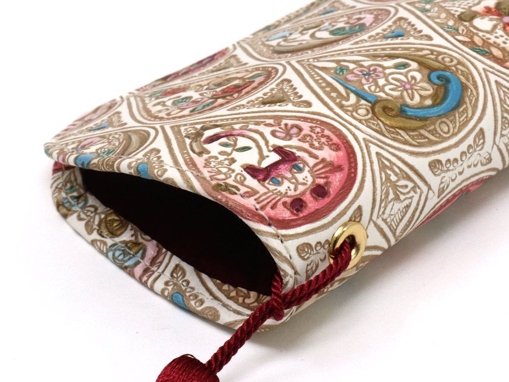 Flowers and Cats (Rose) Eyeglasses Case