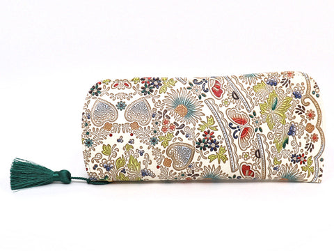 Mo Li Hua - Jasmine Flower (Blue) Eyeglasses Case