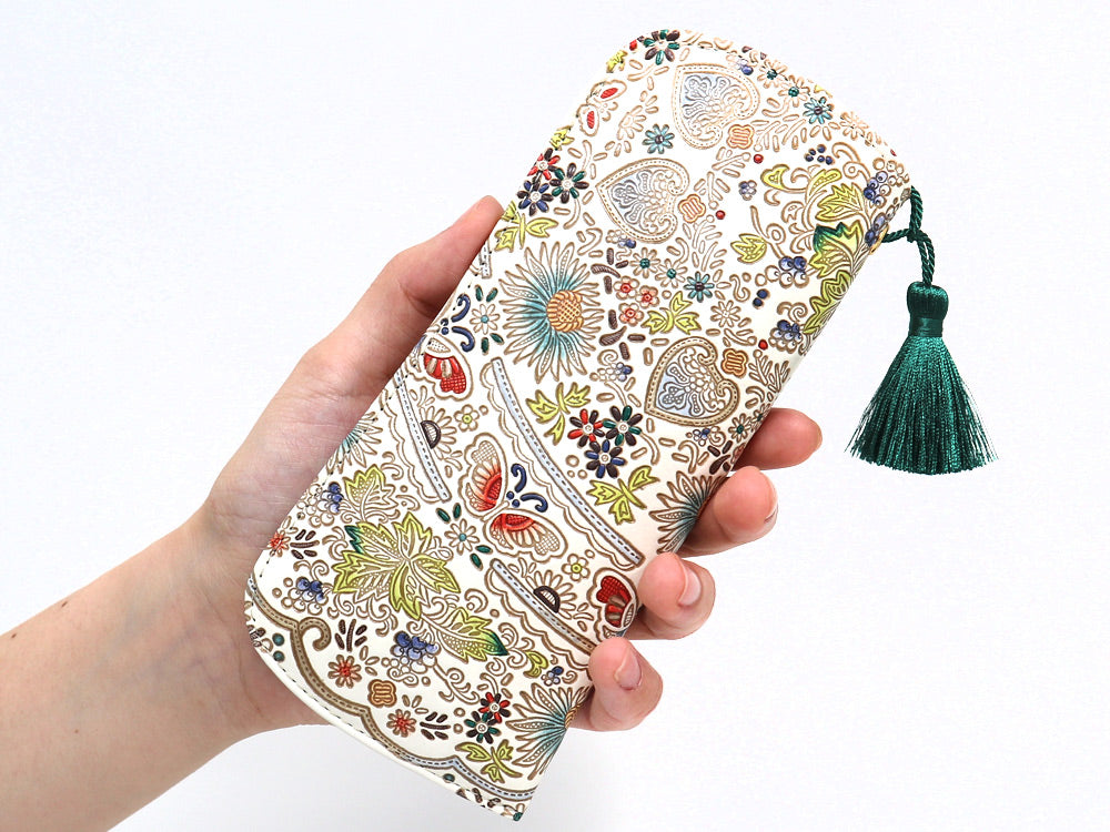 Mo Li Hua - Jasmine Flower (Blue) Eyeglasses Case