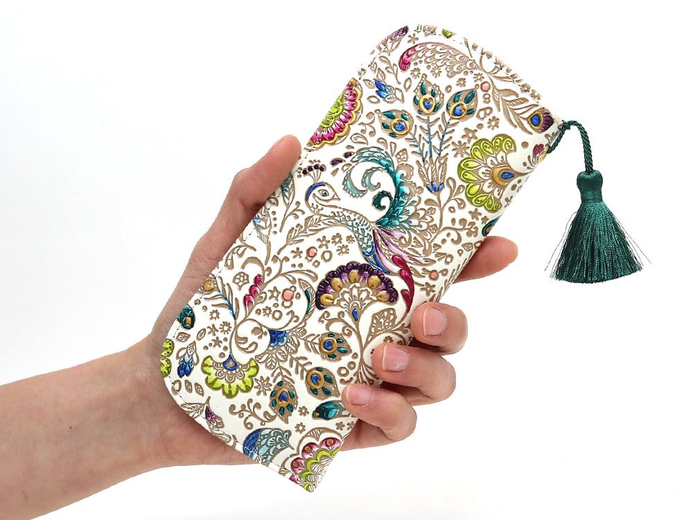 Peacock Eyeglasses Case