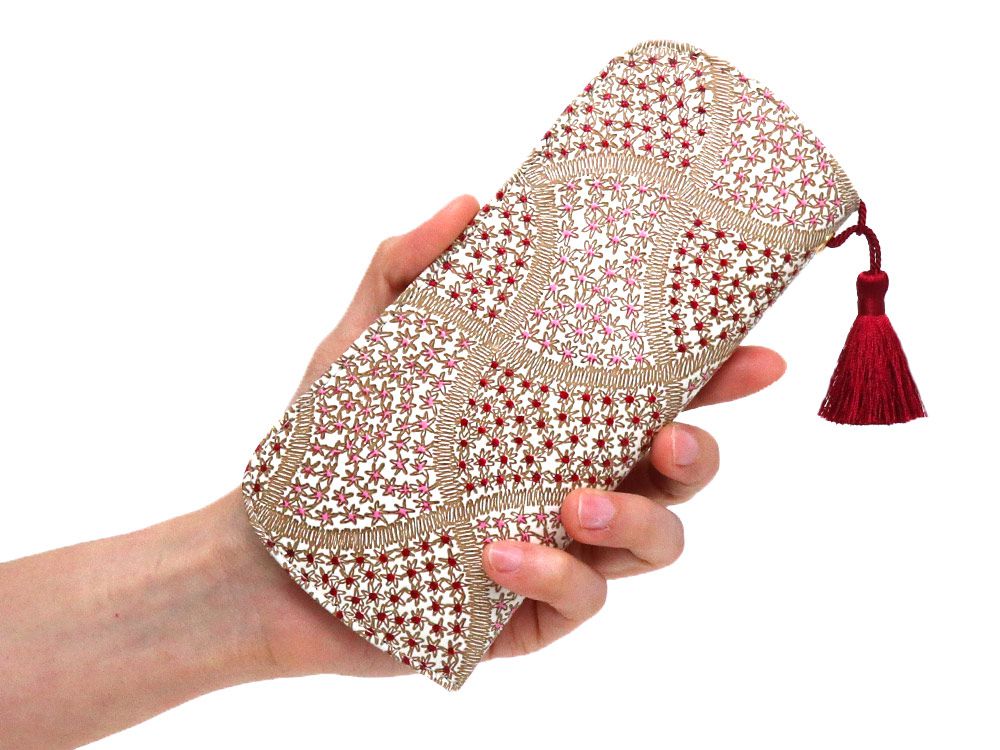 CHIRIMEN Fabric (Pink) Eyeglasses Case