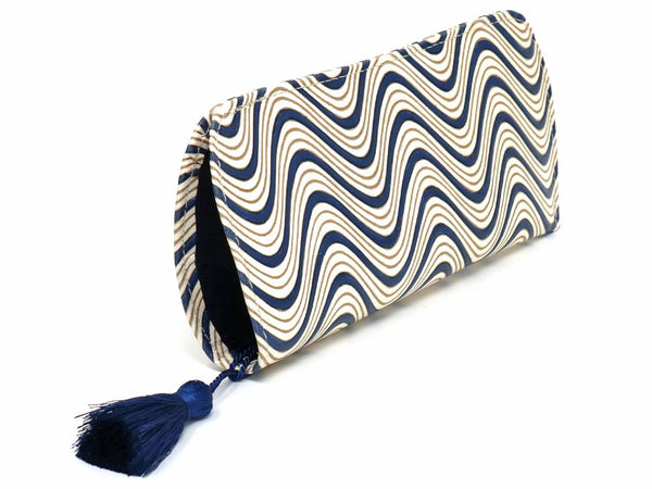 YOKONAMI Waves (Navy) Eyeglasses Case