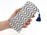 YOKONAMI Waves (Navy) Eyeglasses Case