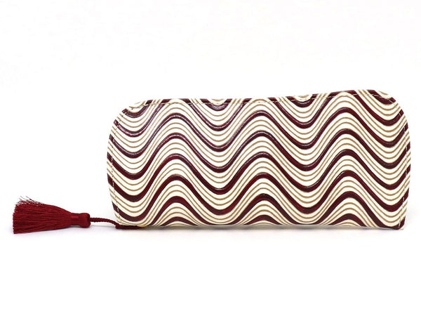 YOKONAMI Waves (Wine) Eyeglasses Case