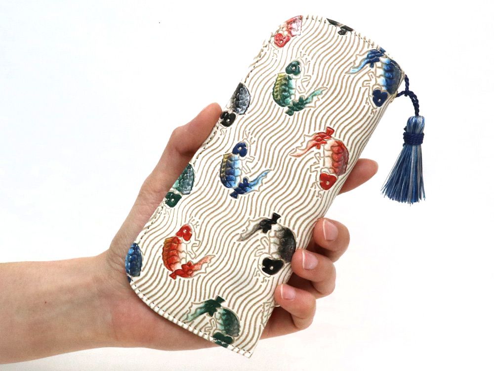 Carps leaping the waterfall  Eyeglasses Case