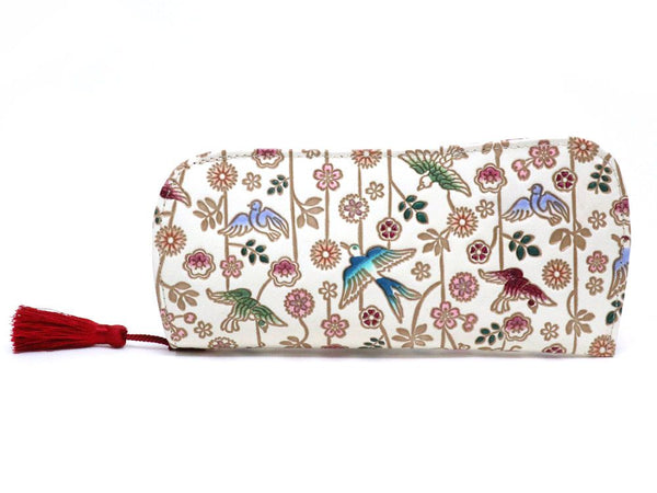 Birds and Cherry Blossoms Eyeglasses Case