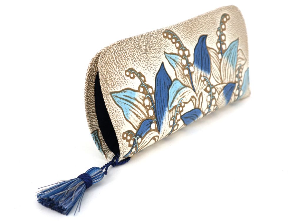 SUZURAN - Lily of the Valley (Blue) Eyeglasses Case