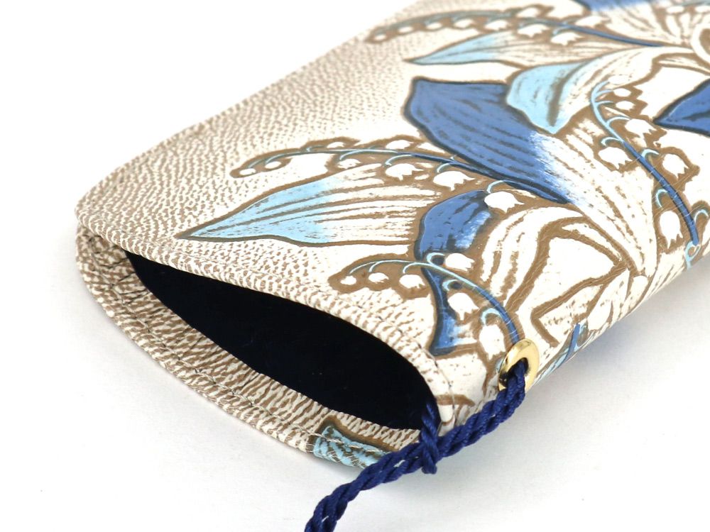 SUZURAN - Lily of the Valley (Blue) Eyeglasses Case