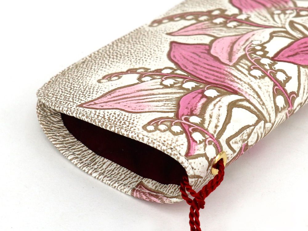 SUZURAN - Lily of the Valley (Pink) Eyeglasses Case