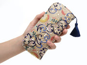 RANGIKU - Firework Chrysanthemums (Blue&Yellow) Eyeglasses Case