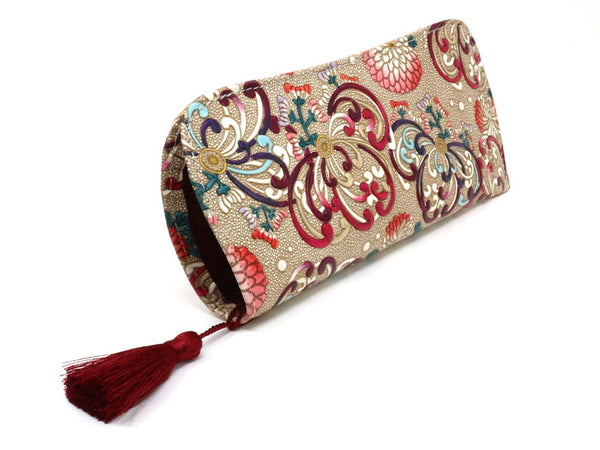 RANGIKU - Firework Chrysanthemums (Wine&Pink) Eyeglasses Case