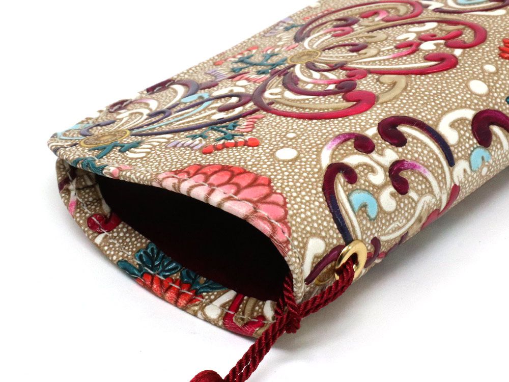 RANGIKU - Firework Chrysanthemums (Wine&Pink) Eyeglasses Case