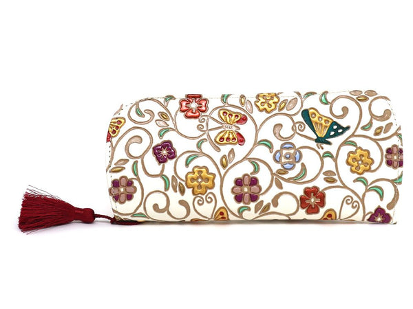 KINKARAOOBANA - Golden Flowers and Butterflies Eyeglasses Case