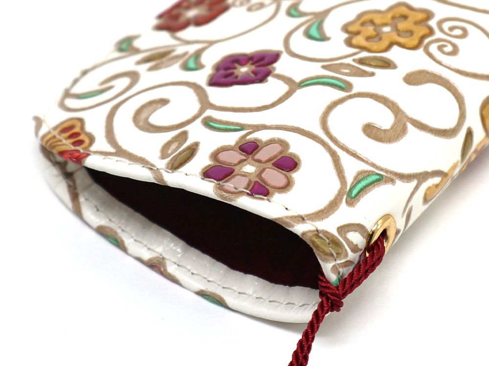 KINKARAOOBANA - Golden Flowers and Butterflies Eyeglasses Case