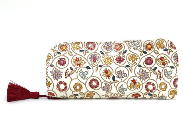 KINKARAKOBANA - Small Golden Flowers Eyeglasses Case