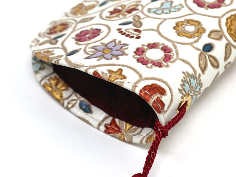 KINKARAKOBANA - Small Golden Flowers Eyeglasses Case