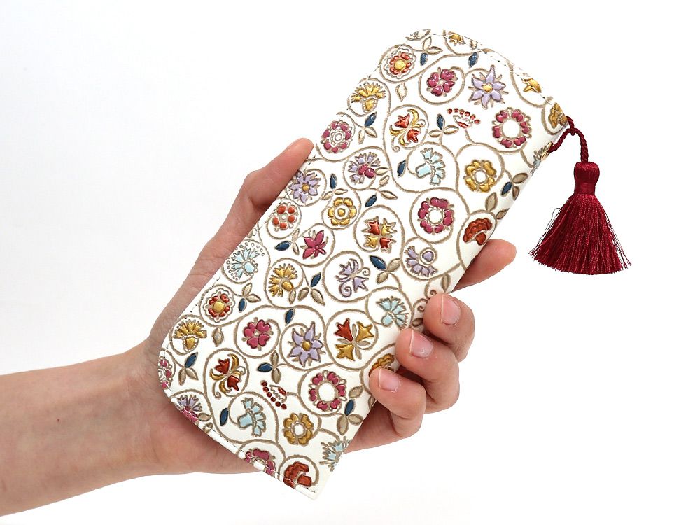 KINKARAKOBANA - Small Golden Flowers Eyeglasses Case