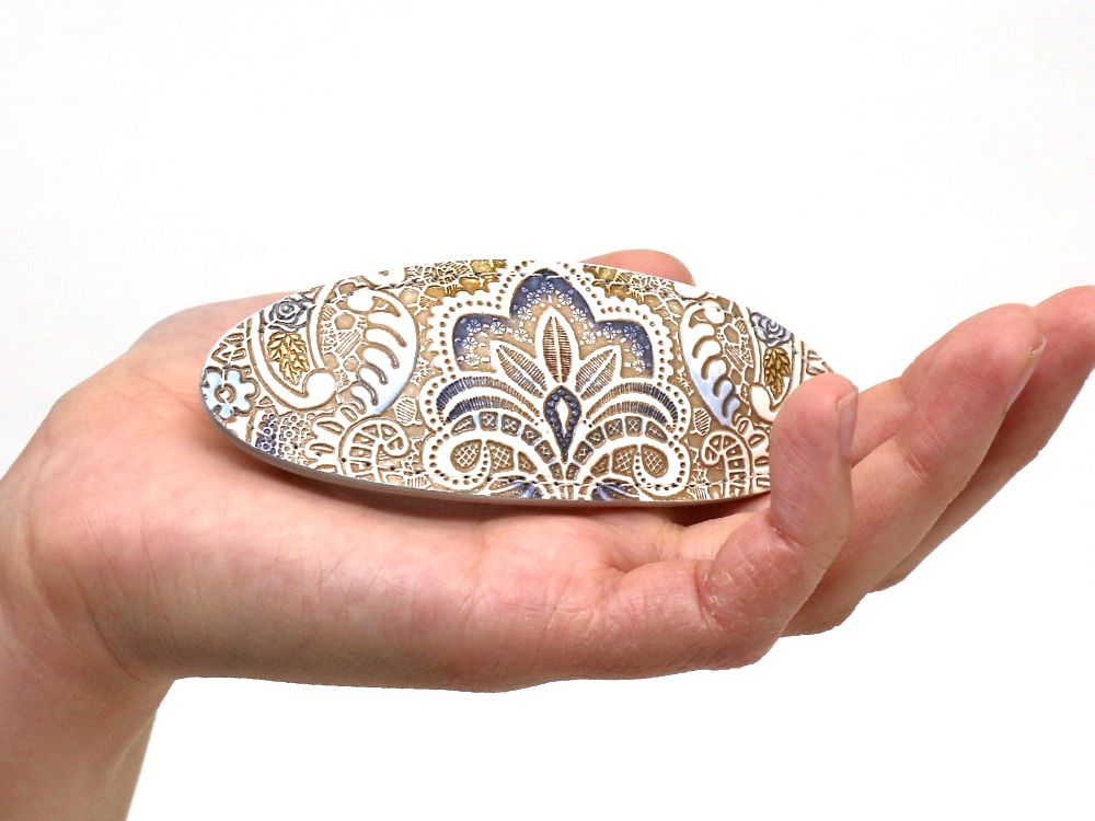 Antique Lace (Blue) Hair Clip