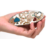 Gears Of Time (Blue-Green) Hair Clip