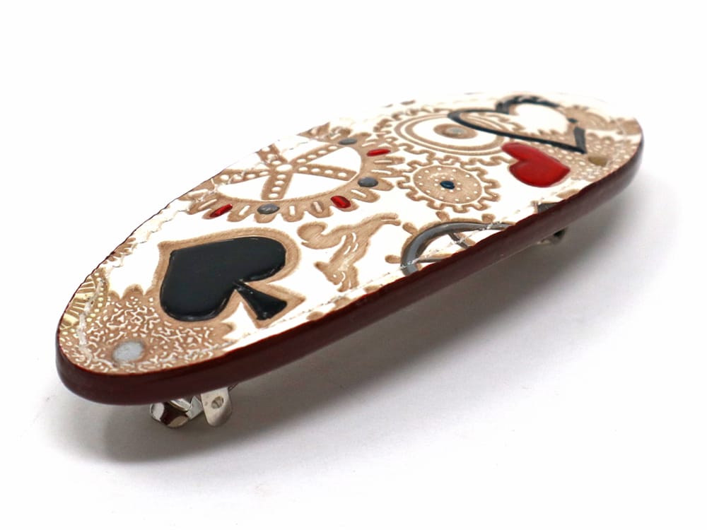 Gears Of Time (Red-Black) Hair Clip