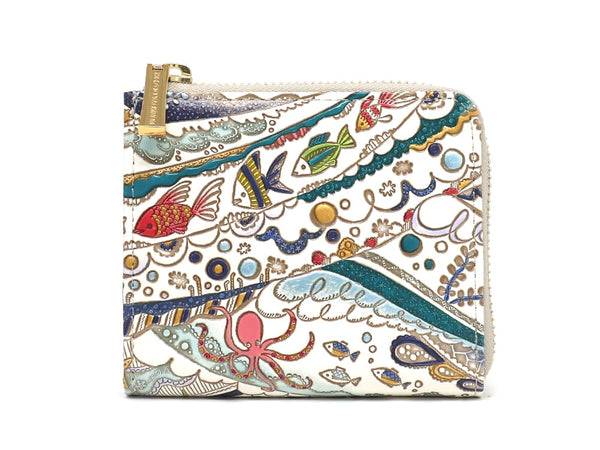Ocean Small Wallet with L-zipper