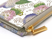 Hydrangeas Small Wallet with L-zipper
