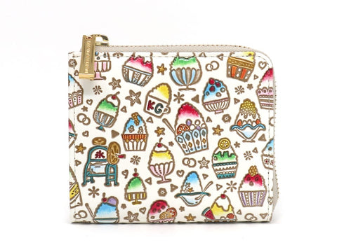 Shaved Ice Small Wallet with L-zipper