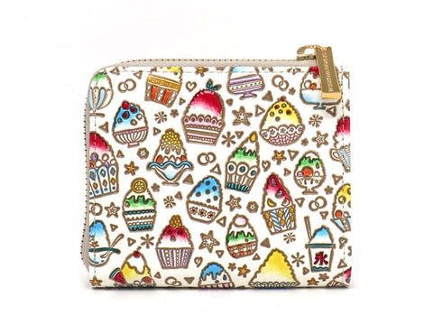 Shaved Ice Small Wallet with L-zipper