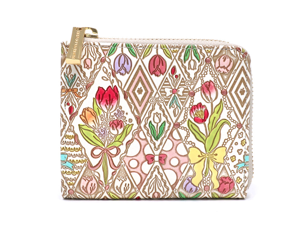 Tulips Small Wallet with L-zipper