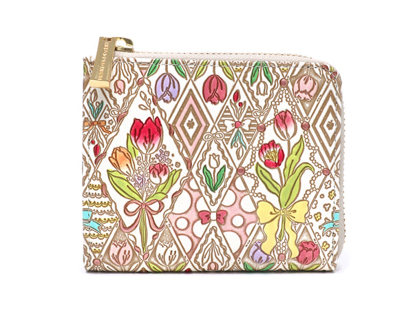Tulips Small Wallet with L-zipper