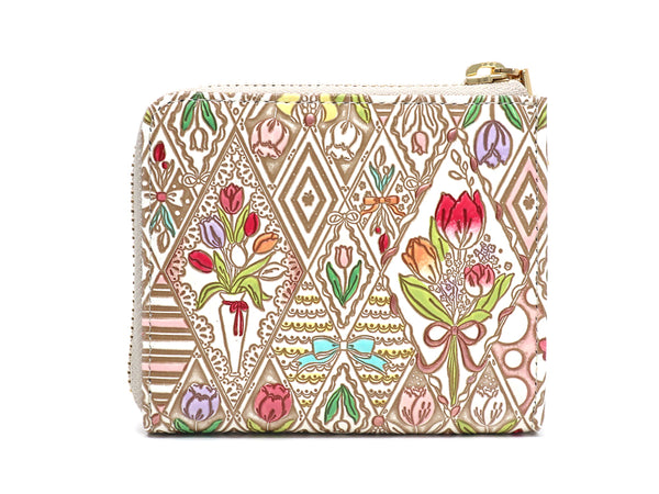 Tulips Small Wallet with L-zipper