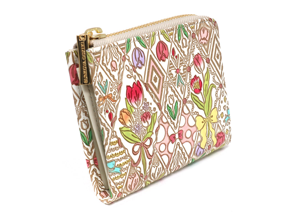 Tulips Small Wallet with L-zipper