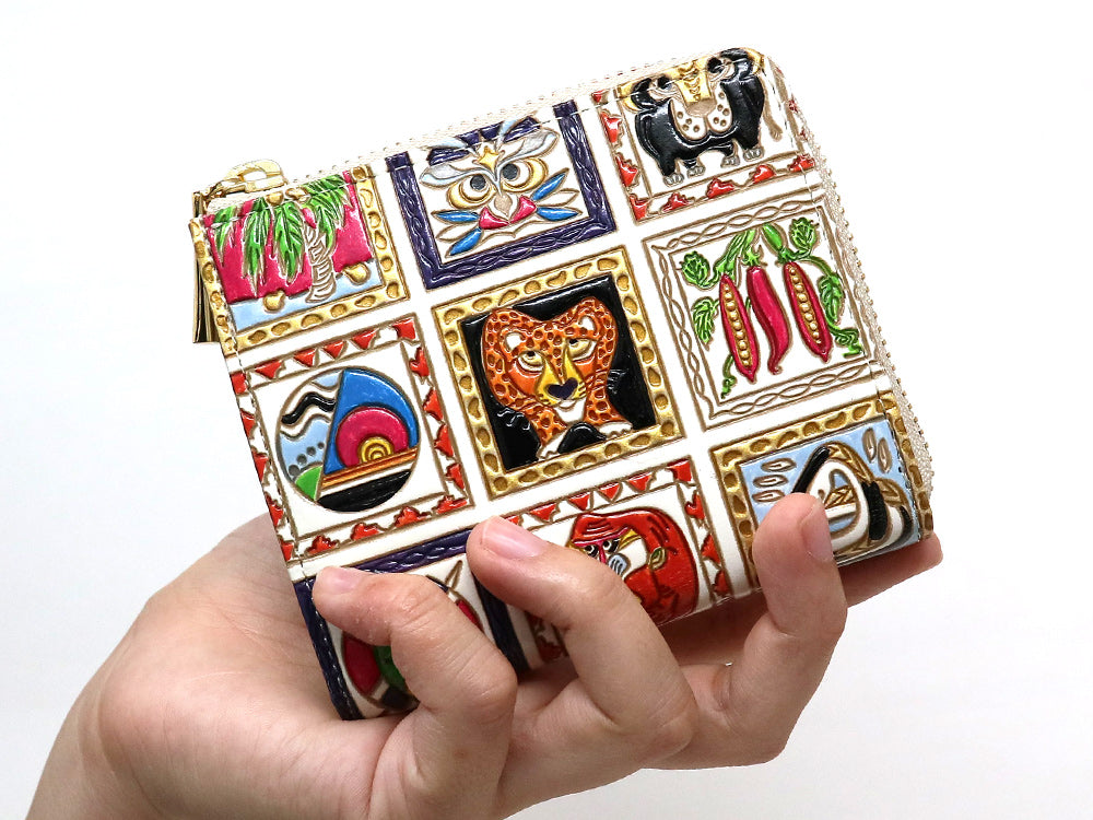 Africa Small Wallet with L-zipper