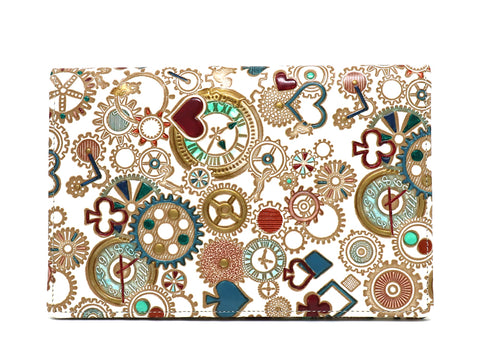 Gears Of Time (Blue-Green) Passport Case