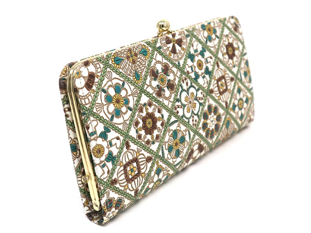 Chocolate Crochet GAMAGUCHI Long Wallet with Clasp
