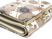 Snow Ornaments (Blue) Small GAMAGUCHI Trifold Wallet