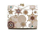 Snow Ornaments (Brown) Small GAMAGUCHI Trifold Wallet