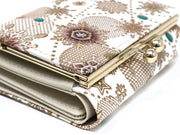 Snow Ornaments (Brown) Small GAMAGUCHI Trifold Wallet