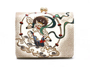 FUJIN RAIJIN - Gods of Wind and Thunder Small GAMAGUCHI Trifold Wallet