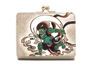 FUJIN RAIJIN - Gods of Wind and Thunder Small GAMAGUCHI Trifold Wallet