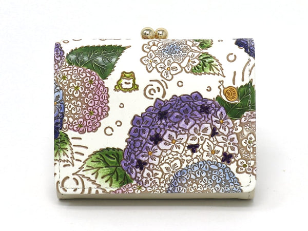 Hydrangeas Small GAMAGUCHI Trifold Wallet