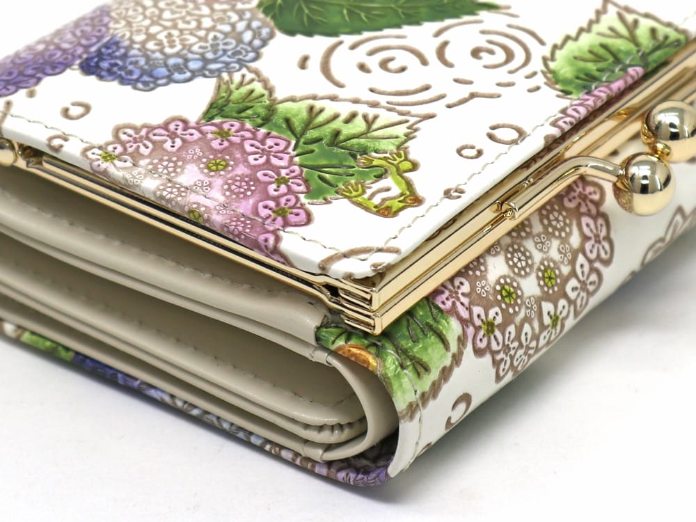 Hydrangeas Small GAMAGUCHI Trifold Wallet