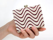 YOKONAMI Waves (Wine) Small GAMAGUCHI Trifold Wallet