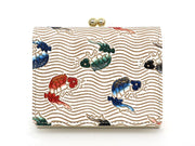 Carps leaping the waterfall  Small GAMAGUCHI Trifold Wallet