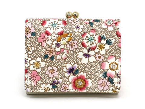 Colorful Cherry Blossoms Small GAMAGUCHI Trifold Wallet