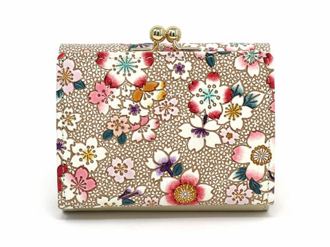 Colorful Cherry Blossoms Small GAMAGUCHI Trifold Wallet