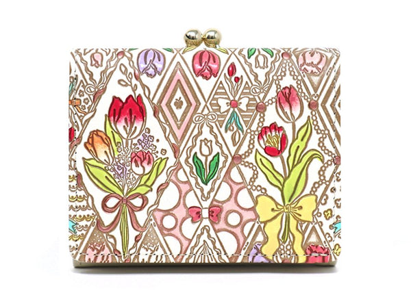 Tulips Small GAMAGUCHI Trifold Wallet