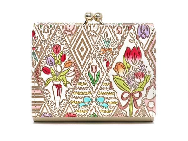 Tulips Small GAMAGUCHI Trifold Wallet