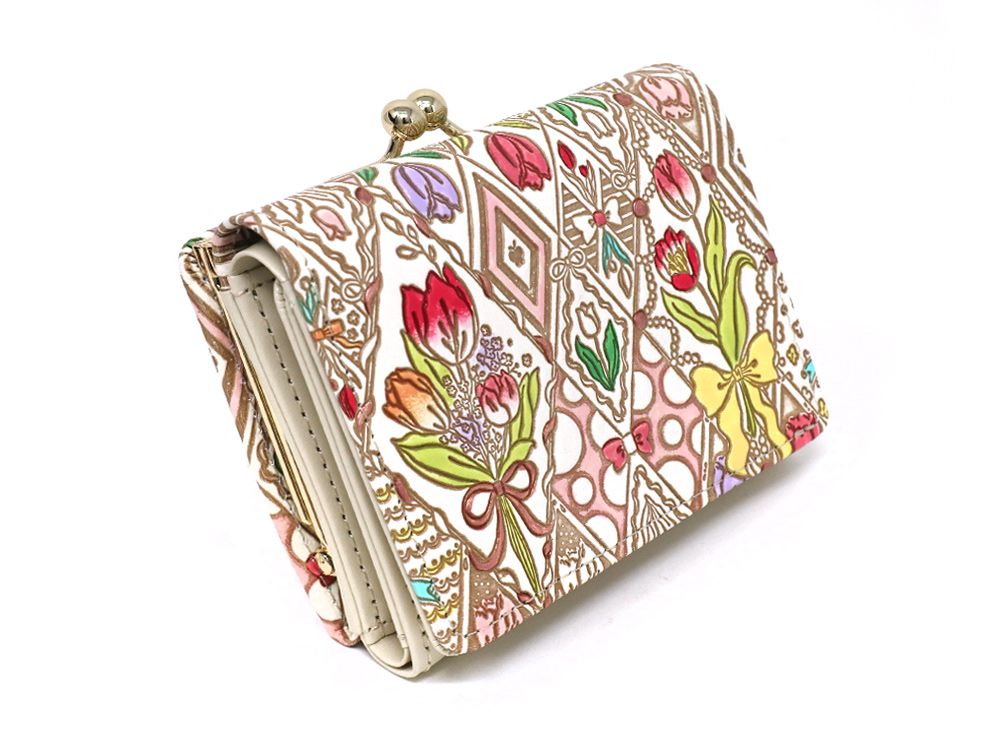 Tulips Small GAMAGUCHI Trifold Wallet